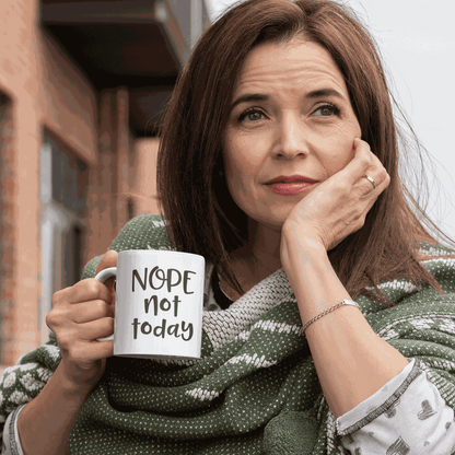 Purple LadyBug Decor Mug Nope Not Today Ceramic Mug