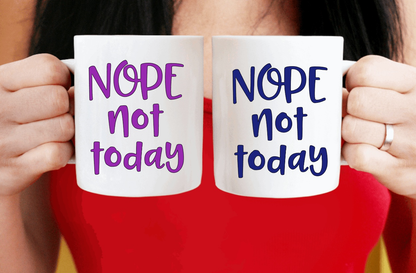 Purple LadyBug Decor Mug Nope Not Today Ceramic Mug