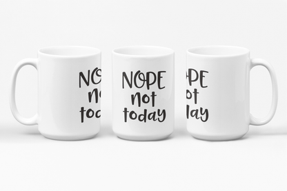 Purple LadyBug Decor Mug Nope Not Today Ceramic Mug