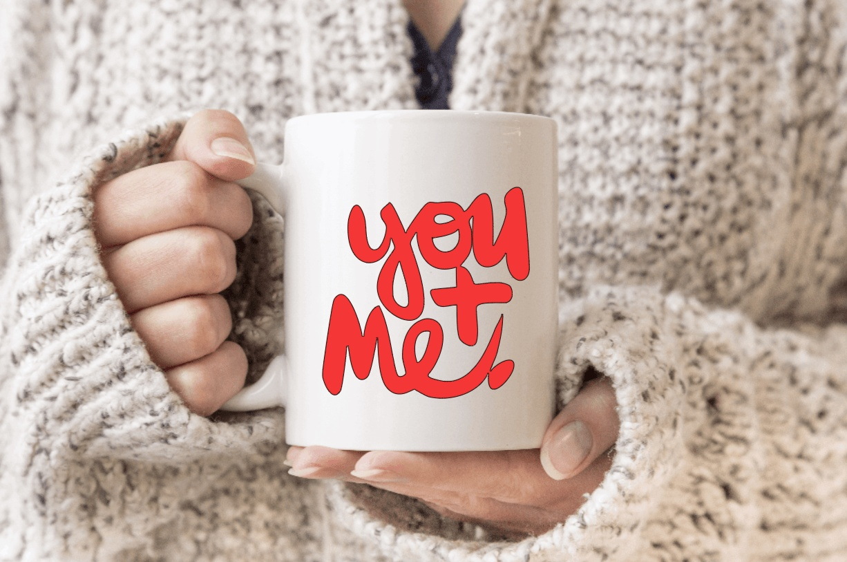 Purple LadyBug Decor Mug You & Me and Love You Ceramic Mugs