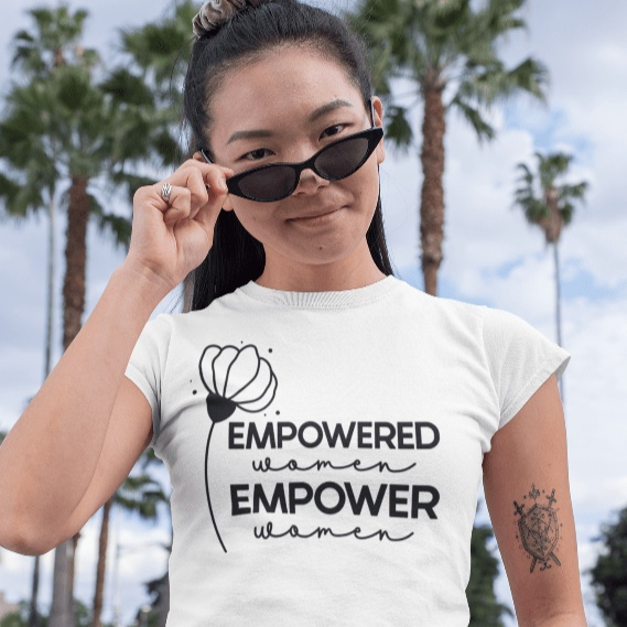 Purple LadyBug Decor shirts Empowered Women -  Inspirational T-shirt