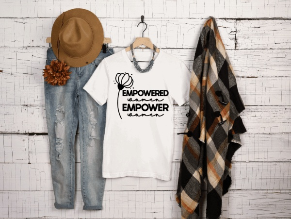 Purple LadyBug Decor shirts Empowered Women -  Inspirational T-shirt