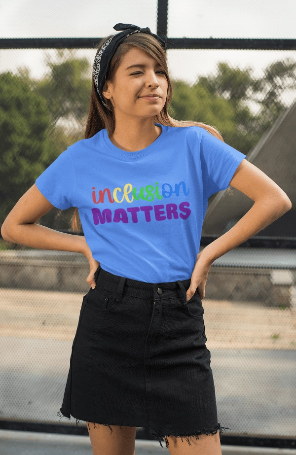 Purple LadyBug Decor shirts Inclusion Matters -  Inspirational T-shirt