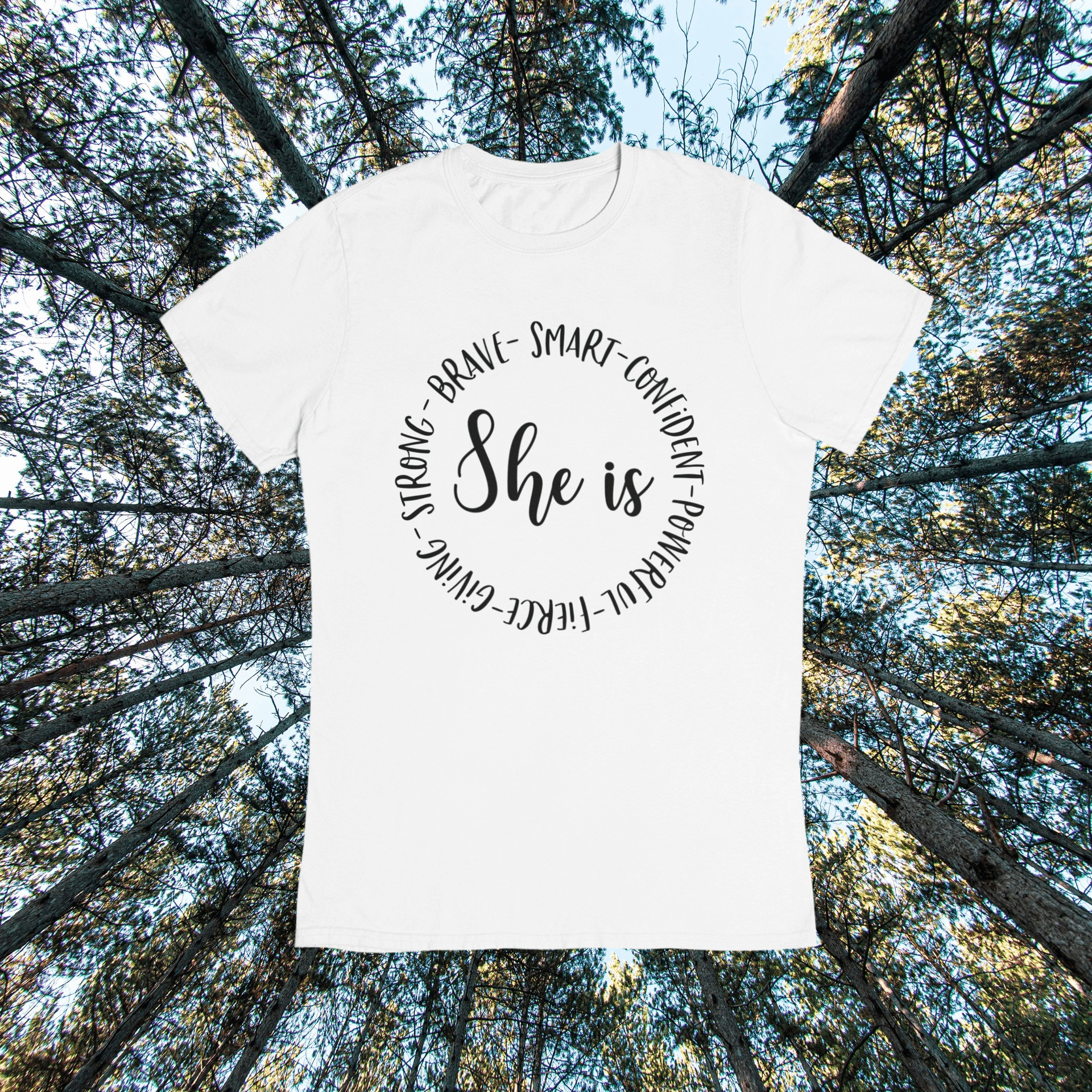 Purple LadyBug Decor shirts Inspirational T-shirt - She is