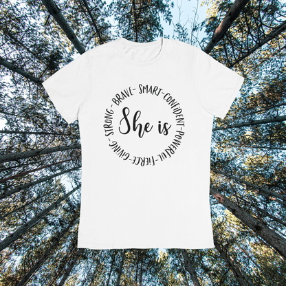 Purple LadyBug Decor shirts Inspirational T-shirt - She is