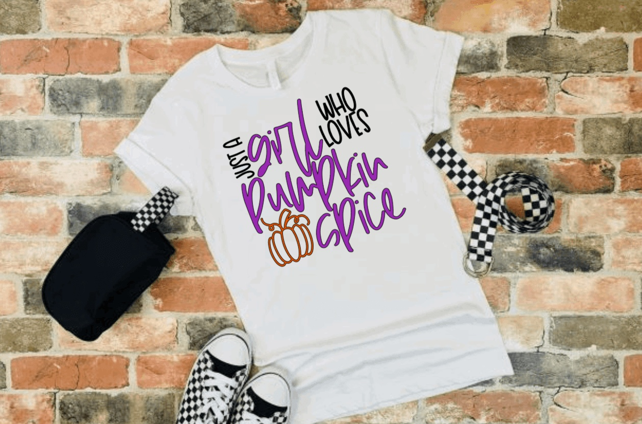 Purple LadyBug Decor shirts Just a Girl Who Loves Pumpkin Spice T-Shirt