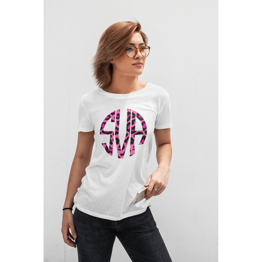 Purple LadyBug Decor shirts Leopard Print Comfort Shirt - Pink