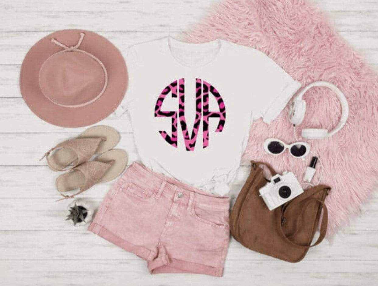 Purple LadyBug Decor shirts Leopard Print Comfort Shirt - Pink