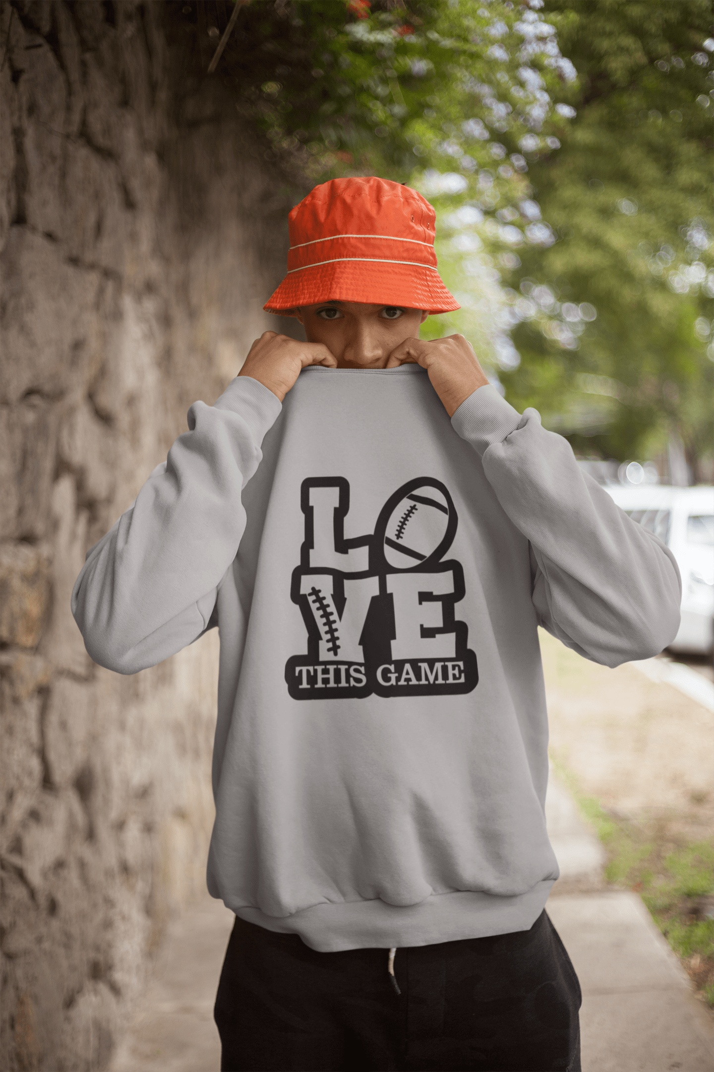 Purple LadyBug Decor shirts Love This Game Football Sweatshirt