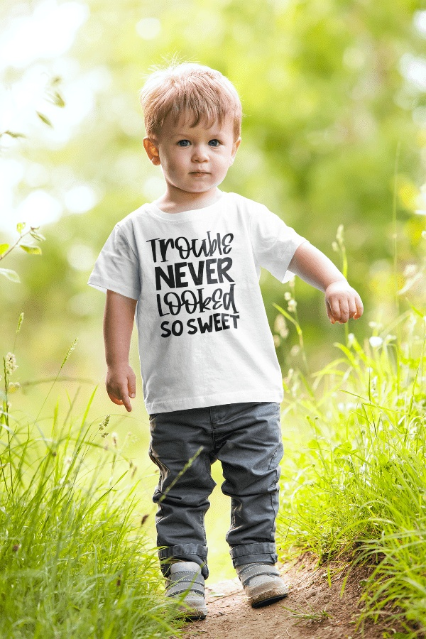 Purple LadyBug Decor shirts Trouble Never Looked So Good - Youth shirt