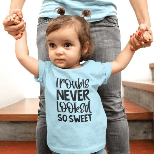 Purple LadyBug Decor shirts Trouble Never Looked So Good - Youth shirt