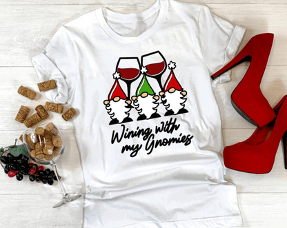 Purple LadyBug Decor shirts Wining with my Gnomies Ladies Shirt