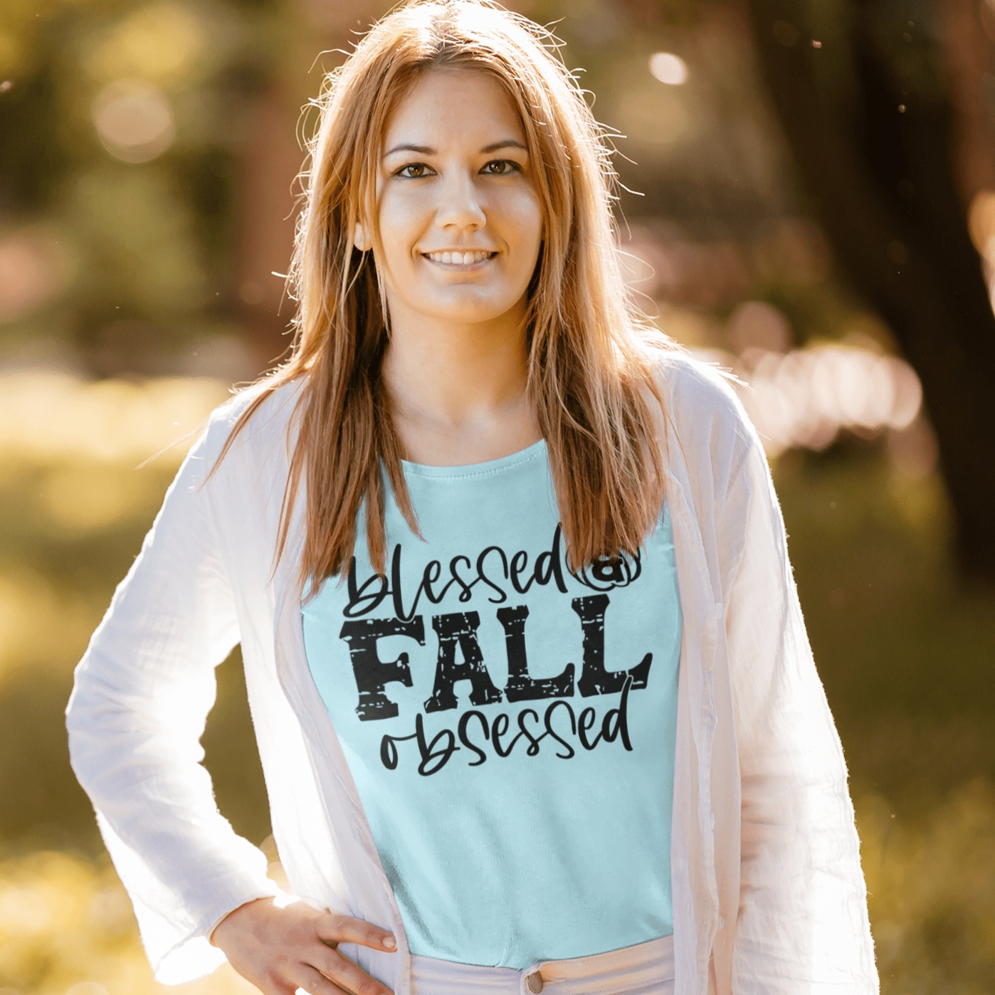 Purple LadyBug Decor shirts Women's Blessed and Fall Obsessed T-Shirt