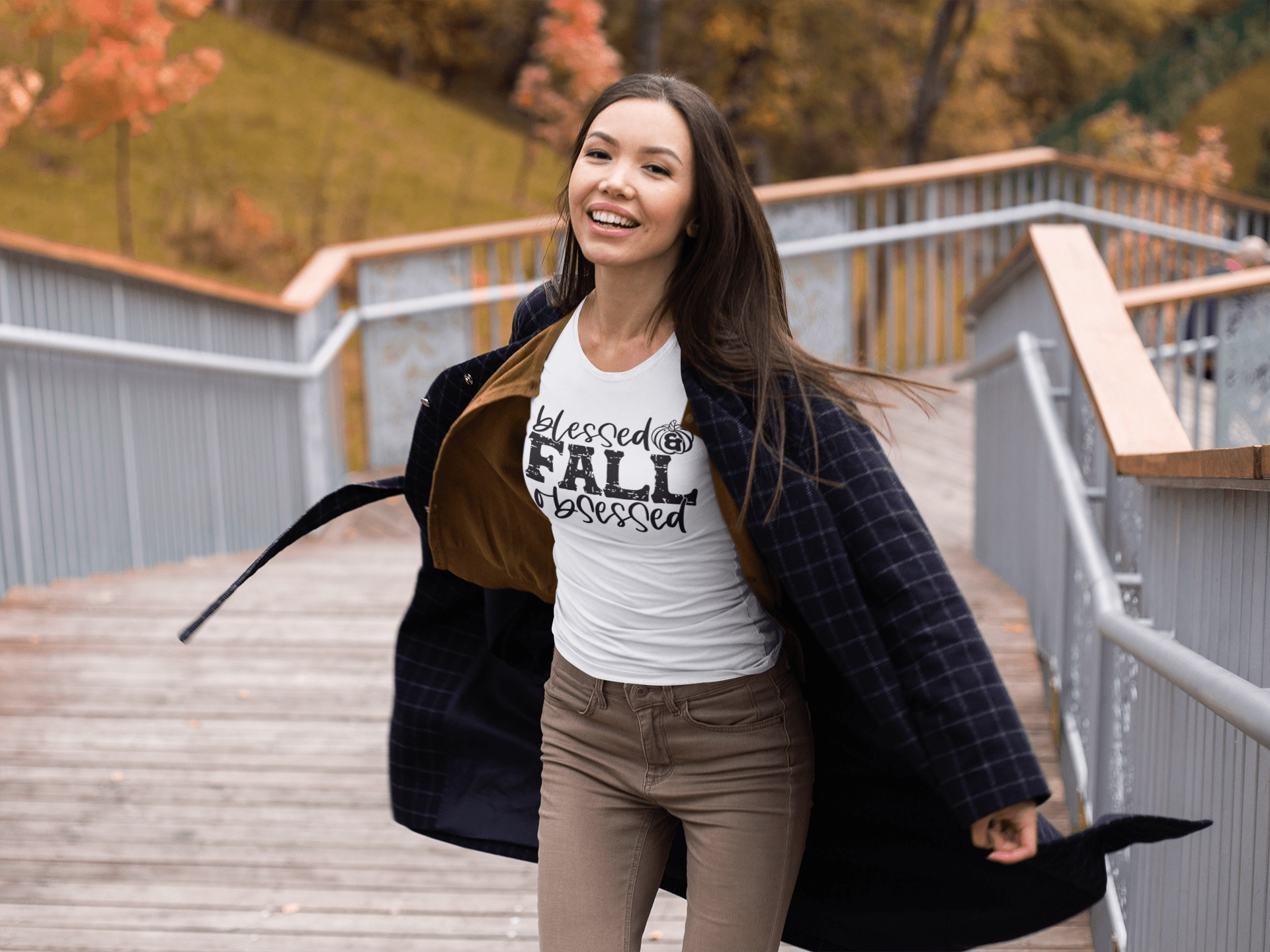 Purple LadyBug Decor shirts Women's Blessed and Fall Obsessed T-Shirt