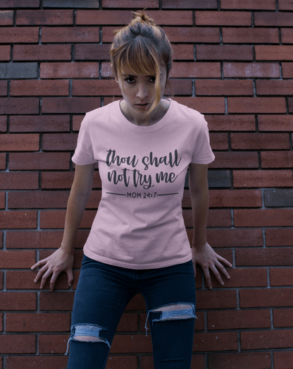 Purple LadyBug Decor shirts Women's Thou Shalt Not Try Me Shirt