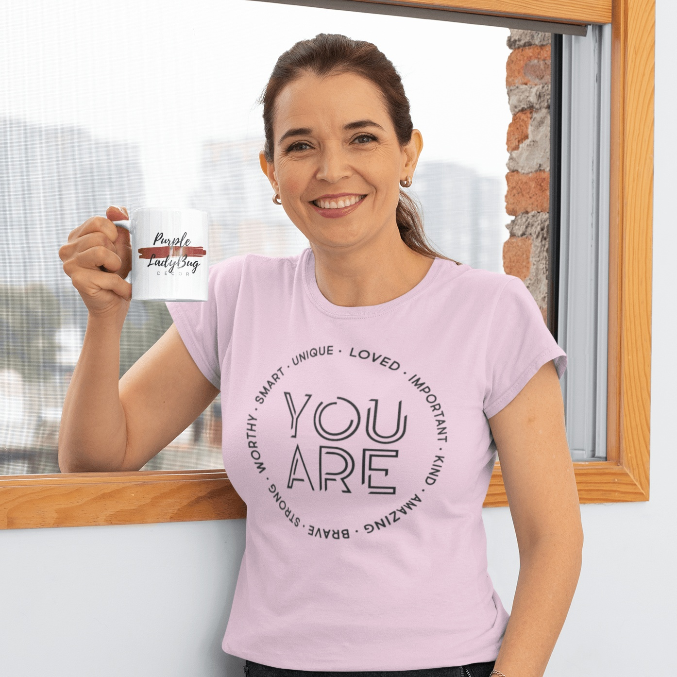 Purple LadyBug Decor shirts You are Inspirational T-Shirt