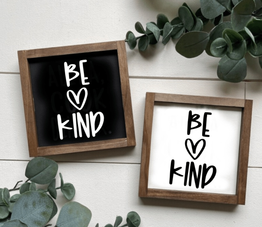 Purple LadyBug Decor Sign Be Kind Handmade Sign | Inspirational Sign