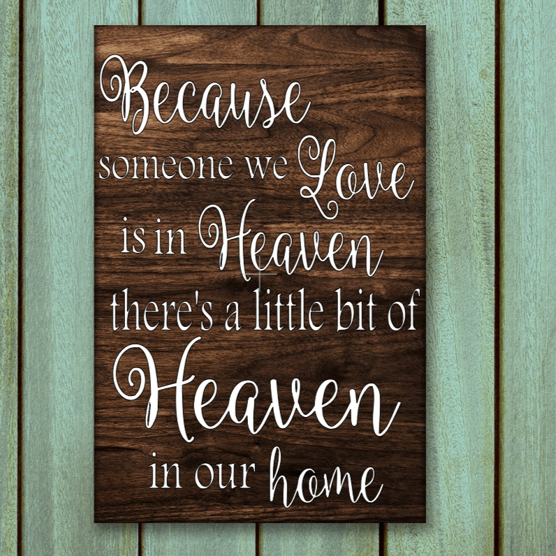 Framed farmhouse wood sign with heartfelt message on stained wood, 16x24 inches.