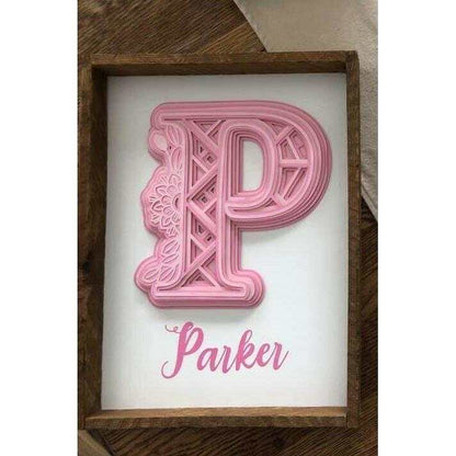 Purple LadyBug Decor Sign Mandala Wall Art for Children - Framed