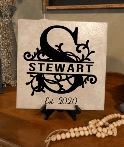 Purple LadyBug Decor Sign Monogrammed Personalized Name Tile